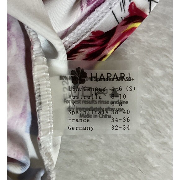 Hapari Tropic Sport Tankini Top Womens Small Green Tropical Floral Halter Swim - Picture 6 of 9